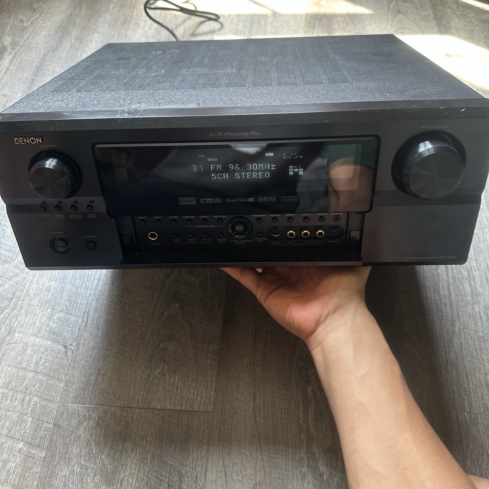 Denon AVR-3805 AV 7.1 Channel Home Theater Surround Receiver Tested, No Remote
